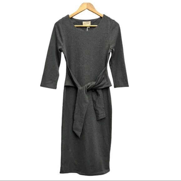 MELLODAY Dresses & Skirts - NWT Melloday Grey Long Sleeve Midi Dress